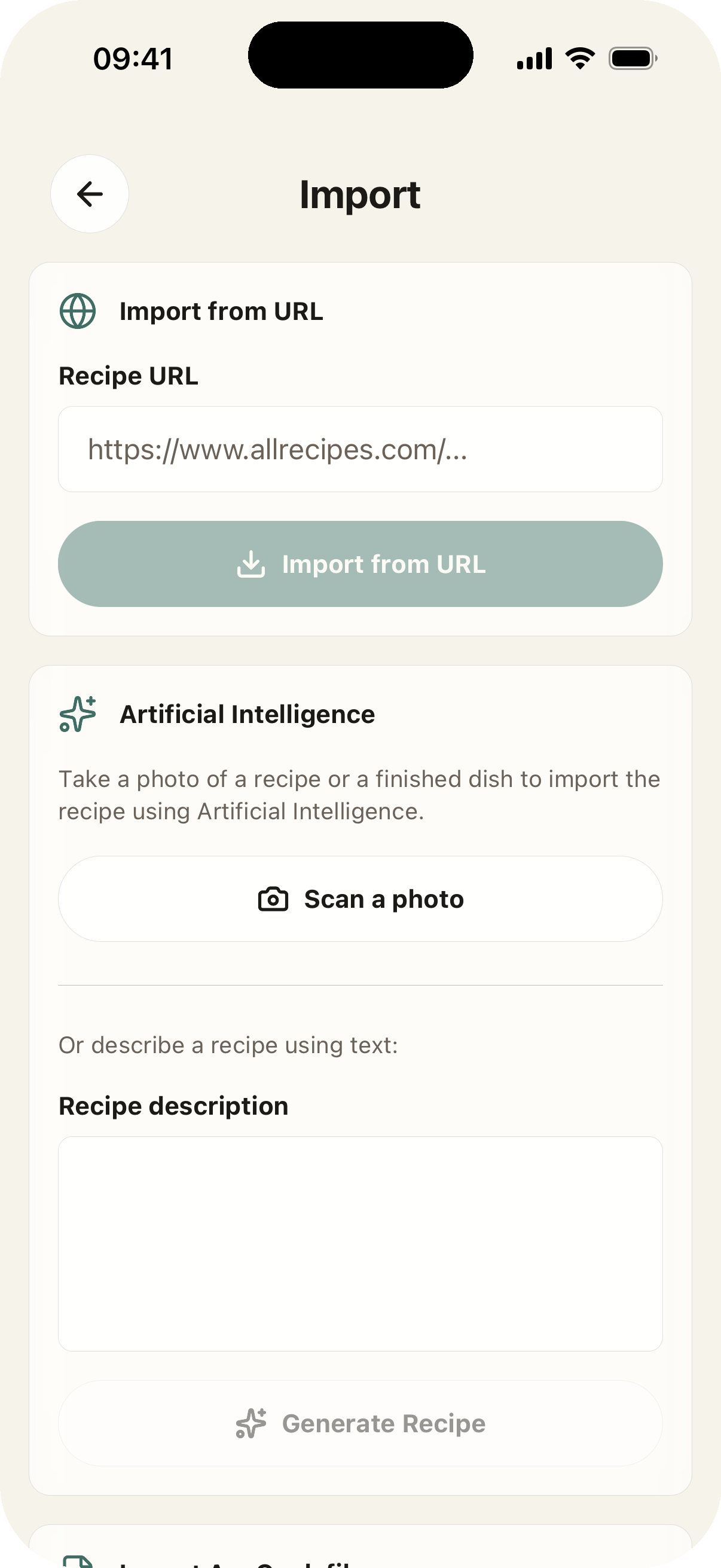 URL import